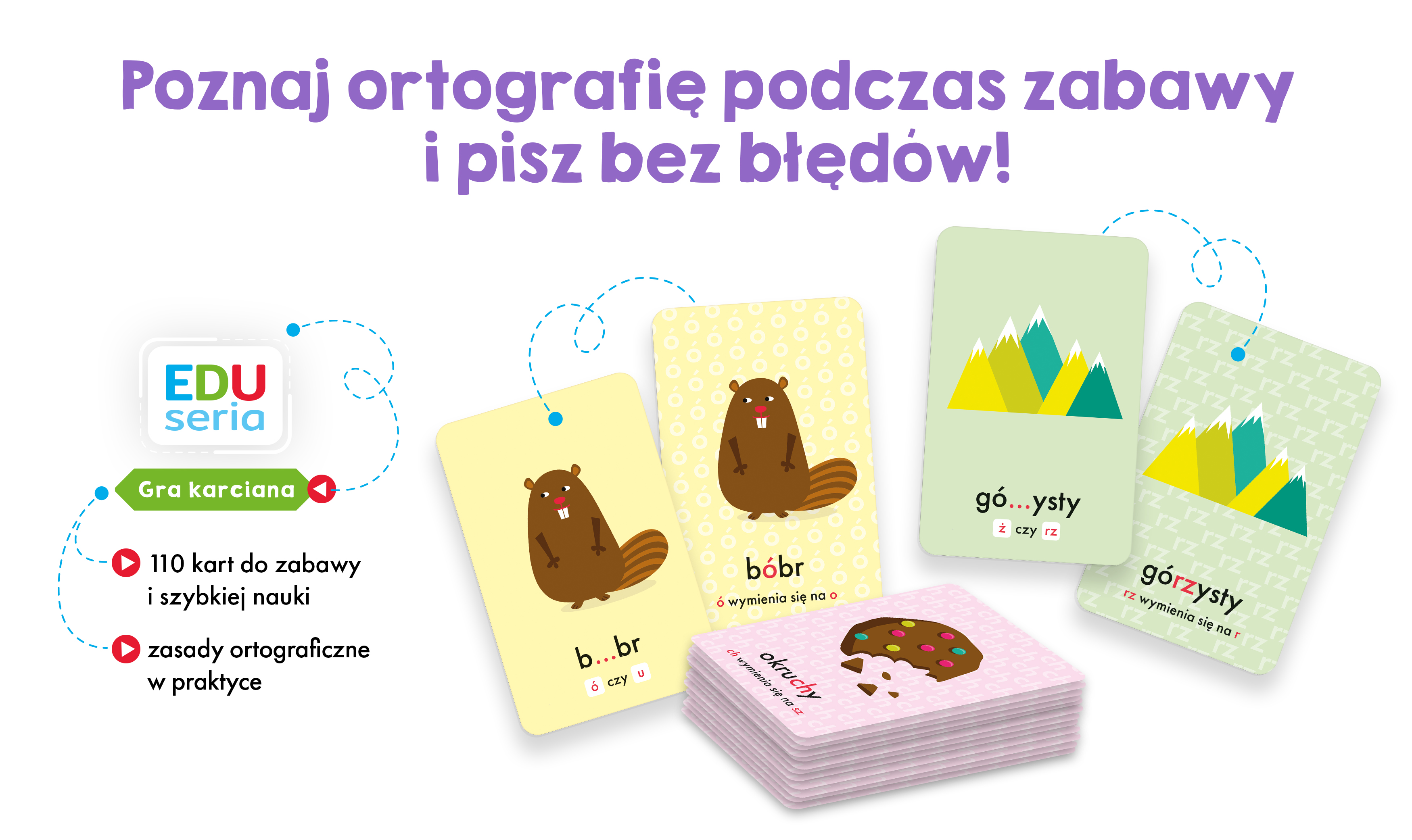 Wizualizacja gry karcianej EDUseria Ortografia